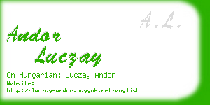 andor luczay business card